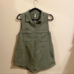 Utility coverall romper
